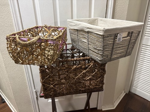 Set used wicker baskets - set, 3