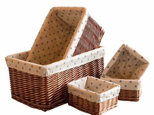 4pc rectangular wicker - 4pc,