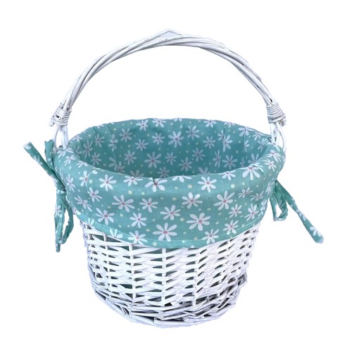 White wicker basket handle - basket,,