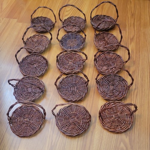 Lot wicker flat style - of, 4"