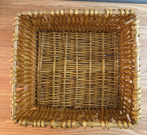 Square wicker storage basket - storage,
