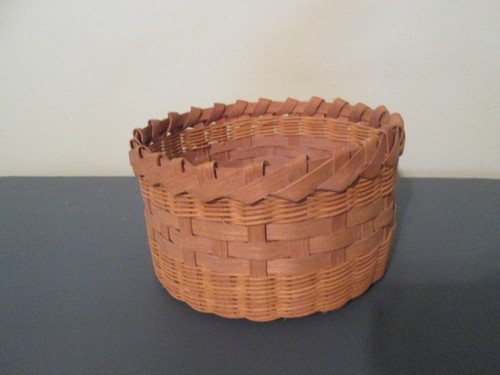 Wicker basket round 9x5 - , light