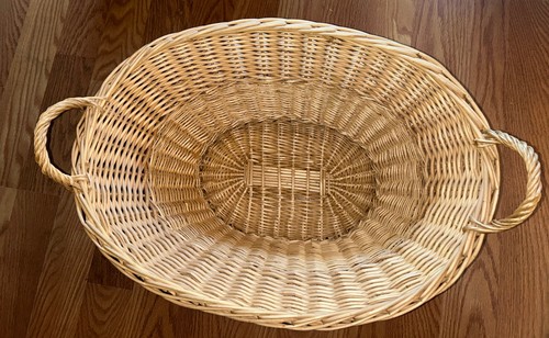 Wicker oval basket large - basket,