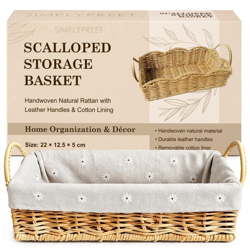 Scalloped natural rattan - scalloped,
