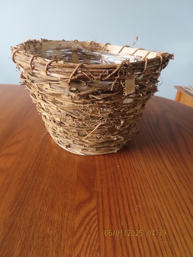Wicker woven basket for plants - basket,