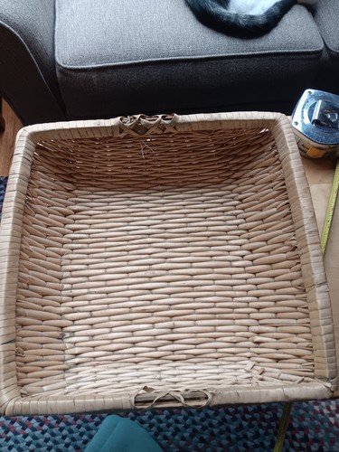 Woven wicker storage basket - woven,