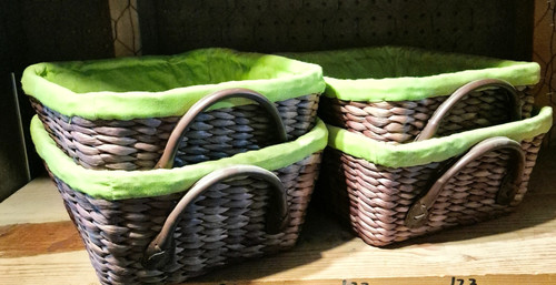 Large brown wicker storage - wicker,