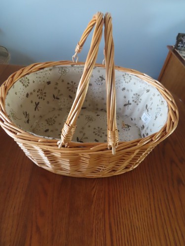 Brown wicker basket handles - brown,