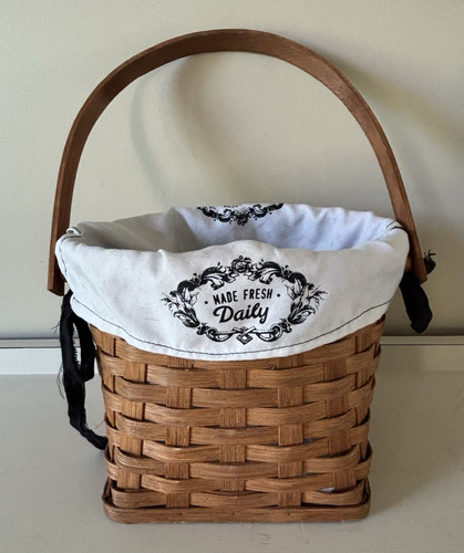 Rectangular wicker wood basket - wood,