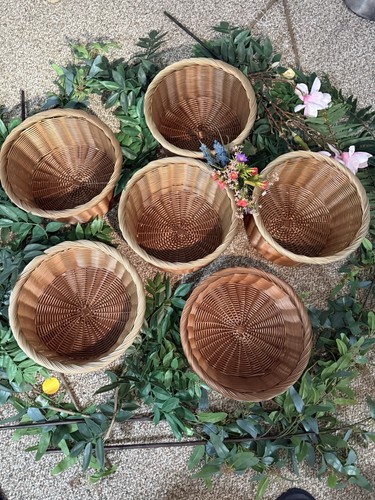 Round woven wicker rattan - wicker,