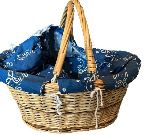 Natural wicker baskets handles - baskets,