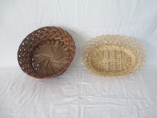 Two wicker baskets - two, natural