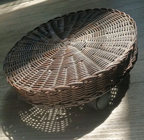 Flat movable wicker basket - flat,