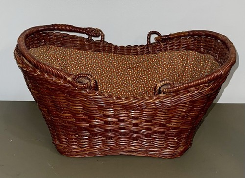 Vintage woven rattan dark - rattan,