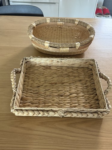 Square and oval wicker - wicker, baskets